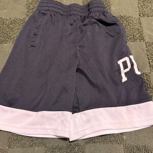 Puma Boys Black and White Athletic Shorts